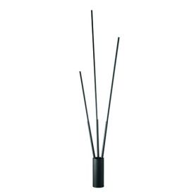 LUCE DESIGN Lampadaire LED Wands 230V 30W 3456lm CCT Ø10x164cm noir - LED-WANDS-PT3-NER