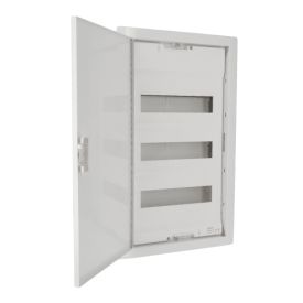 LEGRAND Tableau électrique encastré 3 rangées 12 modules avec porte métal blanche - 001533