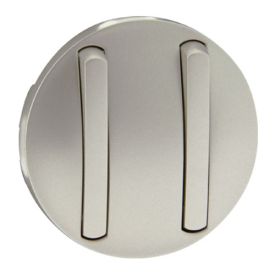 LEGRAND Céliane Enjoliveur double va et vient / poussoir doigt étroit titane - 065102