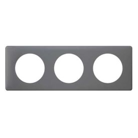 LEGRAND Céliane Plaque Poudré 3 postes Schiste - 066733