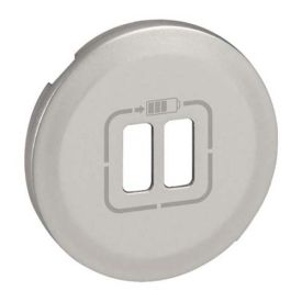 LEGRAND Céliane Enjoliveur titane double chargeur USB - 068556