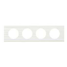 LEGRAND Céliane Plaque Matières 4 postes Corian cannelé- 069014