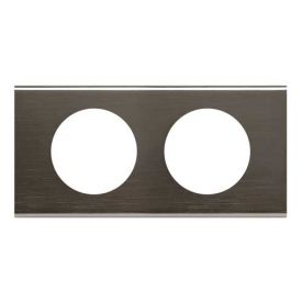 LEGRAND Céliane Plaque Matières 2 postes Black nickel - 069032