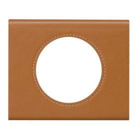 LEGRAND Céliane Plaque Matières 1 poste Cuir caramel - 069421