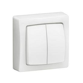 LEGRAND Interrupteur double va et vient ASL complet en saillie blanc - 086020L