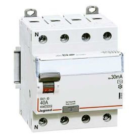 LEGRAND DX3 Interrupteur différentiel 4P 40A Type AC 30mA - 411661