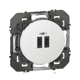 LEGRAND Dooxie Double chargeur USB Type C blanc - 600345