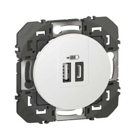 LEGRAND Dooxie Prise chargeur double USB Type A+C blanc - 600349