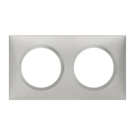 LEGRAND Dooxie Plaque double aluminium - 600852
