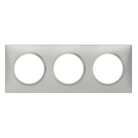 LEGRAND Dooxie Plaque triple aluminium - 600853