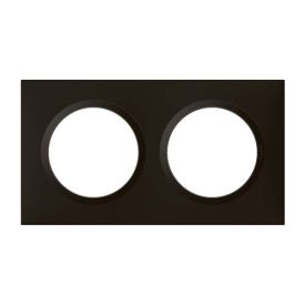 Plaque 2 postes Legrand Dooxie coloris noir
