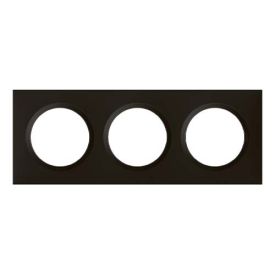 Plaque Legrand Dooxie 3 postes coloris noir