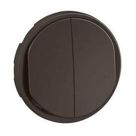 LEGRAND Céliane enjoliveur interrupteur double noir - CN2001