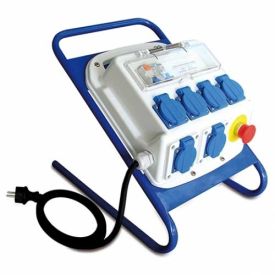 MICHAUD coffret de chantier monophasé IP44 6 prises 16A 2P+T sur support avec cordon - P525