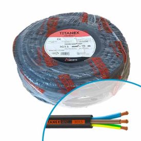 Couronne de 50m de câble électrique H07RNF 3G1,5 mm² Nexans Titanex