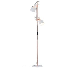 lampadaire Paulmann Neordic Haldar E14 blanc et cuivre
