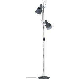lampadaire Paulmann Neordic Haldar E14 gris foncé et chrome mat
