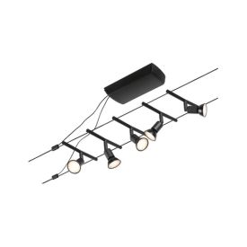 PAULMANN Kit de 5 Spots sur cables CORDUO SALT GU5.3 5m noir - 94446