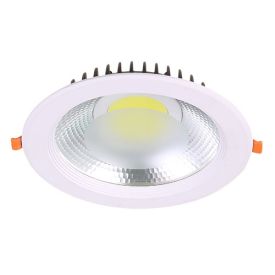 Downlight LED COB à encastrer 230V 25W 2500lm 4000°K 220mm blanc