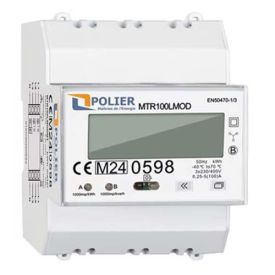 POLIER Compteur d'énergie 100A tétrapolaire certifié MID Modbus et sortie impulsion - MTR100LMOD
