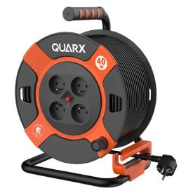 QUARX Enrouleur électrique de bricolage 40m H05VV-F 3G1,5 - 6632F