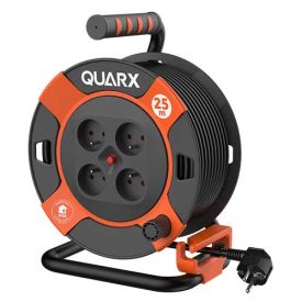 QUARX Enrouleur électrique de bricolage 25m H05VV-F 3G1,5 - 6633F