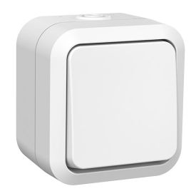 QUARX Aquapro Interrupteur va et vient étanche complet blanc IP55 - 9667