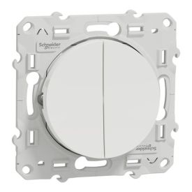 SCHNEIDER Odace Mécanisme interrupteur double va et vient lumineux ou témoin