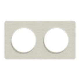 SCHNEIDER Odace Touch Plaque double Kvadrat craie avec liseré blanc - S520804KW