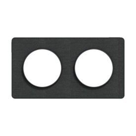 SCHNEIDER Odace Touch Plaque double Kvadrat ombre avec liseré anthracite - S540804KB
