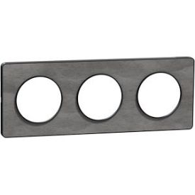 SCHNEIDER Odace Touch Plaque triple  ardoise avec liseré anthracite - S540806V