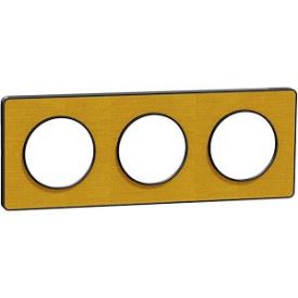 SCHNEIDER Odace Touch Plaque triple  Kvadrat ocre avec liseré anthracite - S540806KY