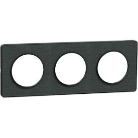 SCHNEIDER Odace Touch Plaque triple  Kvadrat ombre avec liseré anthracite - S540806KB