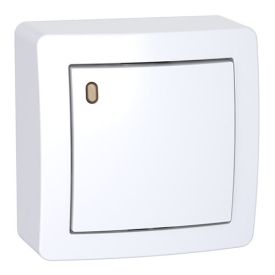 SCHNEIDER Alréa Bouton poussoir lumineux saillie complet blanc - ALB62052P