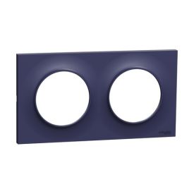 SCHNEIDER Odace Styl Plaque double bleu cobalt - S550704