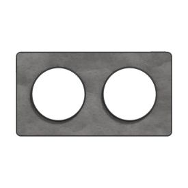 SCHNEIDER Odace Touch Plaque double ardoise avec liseré anthracite - S540804V
