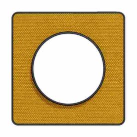 plaque 1 poste Schneider Odace Touch finition Kvadrat ocre avec liseré anthracite