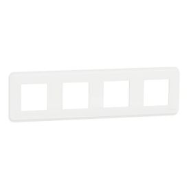 Plaque de finition pour interrupteur Unica Blanc 4 postes  - Photo principale