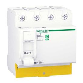 SCHNEIDER Resi9 XP Interrupteur différentiel tétrapolaire 40A 30mA type AC 4 modules 400V - R9PRC440