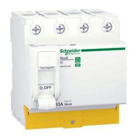 SCHNEIDER Resi9 XP Interrupteur différentiel tétrapolaire 63A 30mA type AC 4 modules 400V - R9PRC463