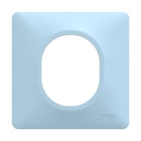 SCHNEIDER Ovalis Plaque simple bleu azurin - S320702C
