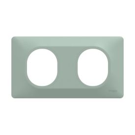 SCHNEIDER Ovalis Plaque double horizontal sauge - S320704A