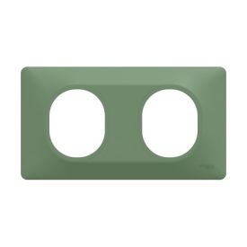 SCHNEIDER Ovalis Plaque double horizontal vert forêt - S320704B