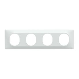 Plaque quadruple horizontale SCHNEIDER Ovalis blanc - S320708