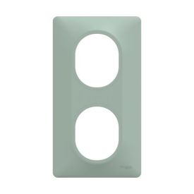 SCHNEIDER Ovalis Plaque double vertical sauge - S320724A