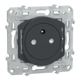 Prise 2P+T affleurante anthracite