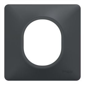 Plaque anthracite Schneider Ovalis 