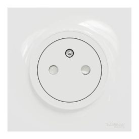 SCHNEIDER Odace Prise de courant 2P+T affleurante complète blanc - S520052-F