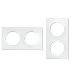 SCHNEIDER Odace Plaque double blanche