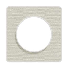 SCHNEIDER Odace Touch Plaque simple Kvadrat craie avec liseré blanc - S520802KW